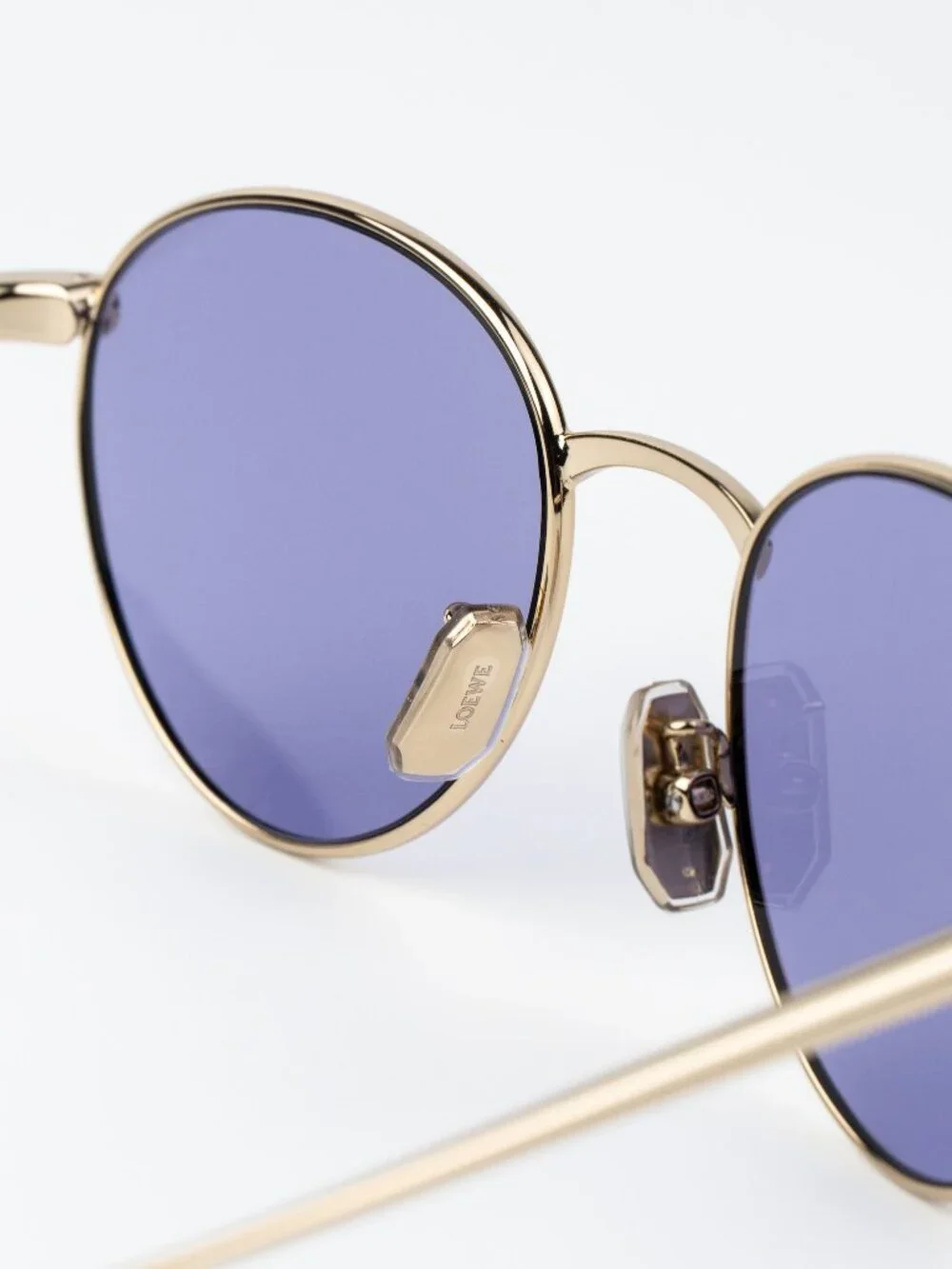 Loewe Women Sunglasses Gold Violet Round LW40152U 32Y NEW AUTHENTIC